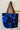Lucy Tote - Poole Navy Blue with Metallic Silver Dots