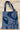 Mini Tote in Woodcut Flowers with Jot black