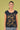 Bobby Top - Woodcut Flowers Print in Navy & Lark