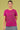 Girlfriend Tee - Checkers Print in Cerise & Green