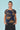 Tilly Top - Woodcut Flowers Lark on Navy