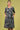 Wendy dress - Woodcut Flowers in Navy on Dark Chambray