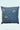 50cm Sq Cushion Cover - Mini Kiku Print in Teal & Flax