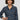 navy blue button-up shirt with a white and brown abstract pattern,